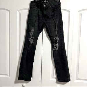 Distressed Black denim Hollister jeans w30 L32